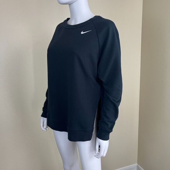 Nike Dri-Fit Women's Size S Black Crewneck Pullover Tunic Sweatshirt Athleisure - Picture 9 of 14